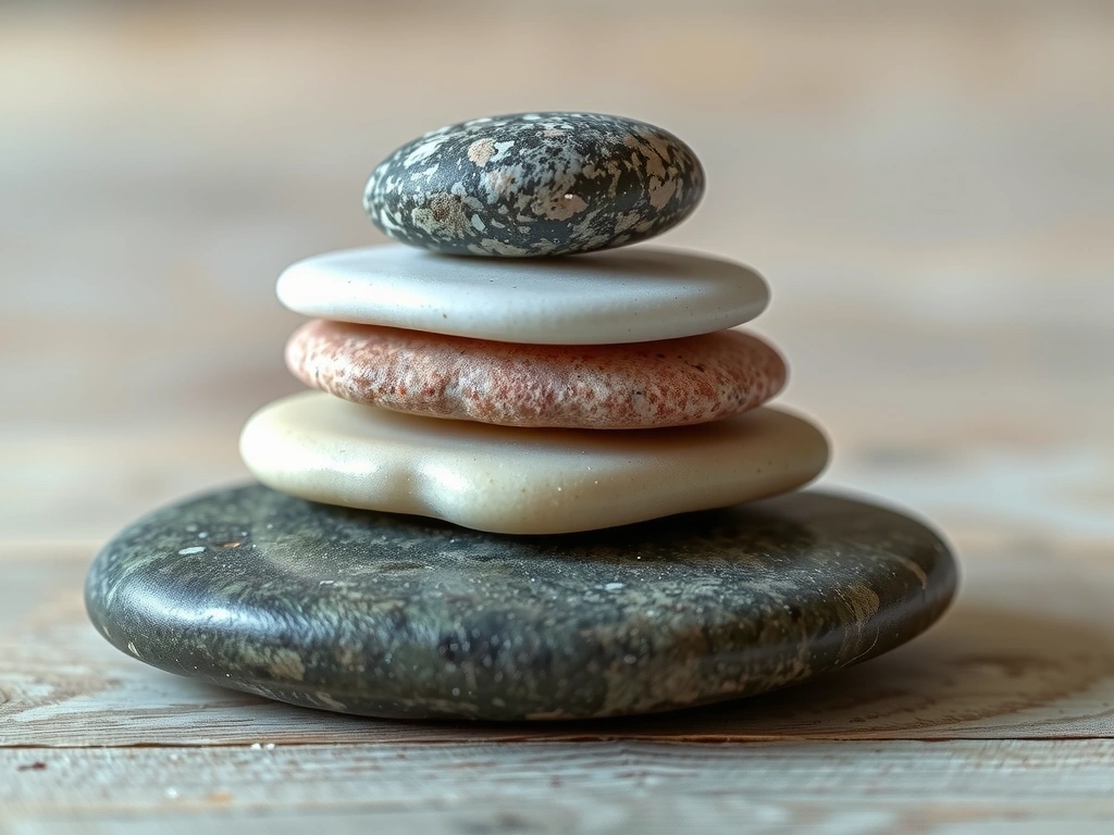 Schichtung von Steinen als Symbol für solide Datenaufbewahrung